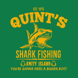 Quint's Shark Fishing Amity island 1975 T-Shirt