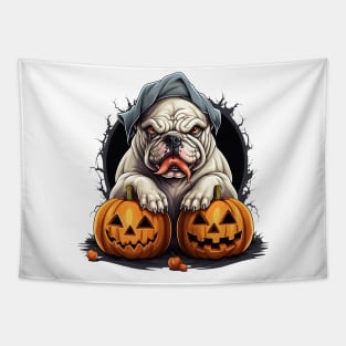 Halloween Bulldog #4 Tapestry