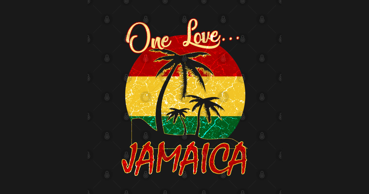 One Love Jamaica Jamaica Bluza Dresowe Teepublic Pl