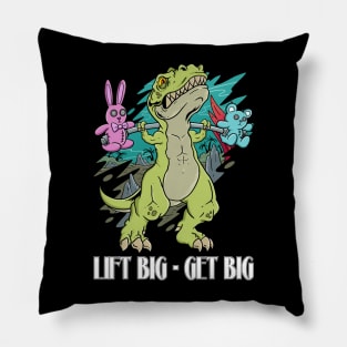 Gym Dinosaur: Lift Big, Get Big Pillow