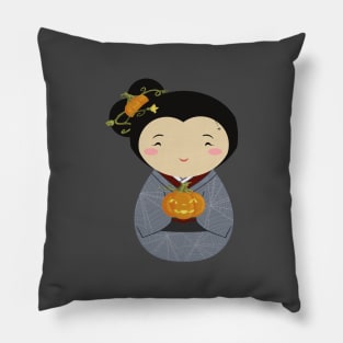 Kokeshi Halloween Pillow