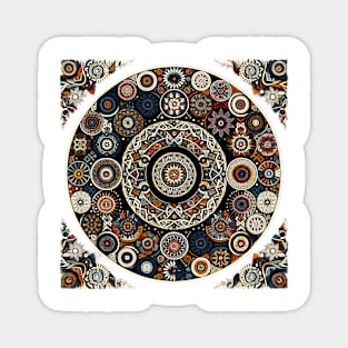 Cultural Tapestry: A Collage of Global Motifs Magnet