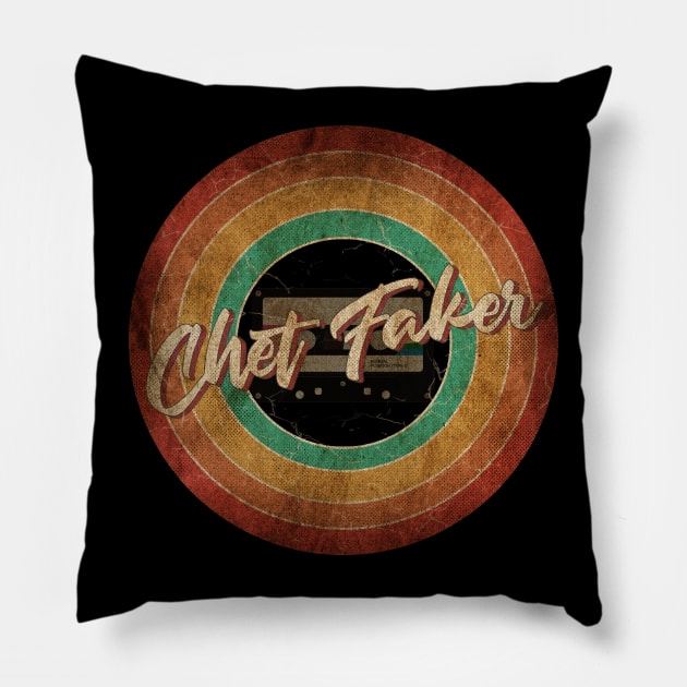 Chet Faker Vintage Circle Art Pillow by antongg