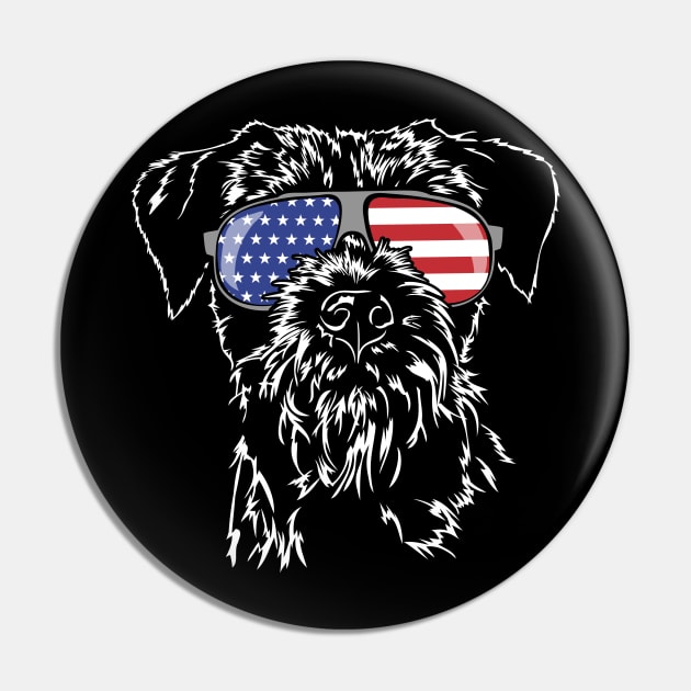 Proud Border Terrier American Flag sunglasses gift dog Pin by wilsigns