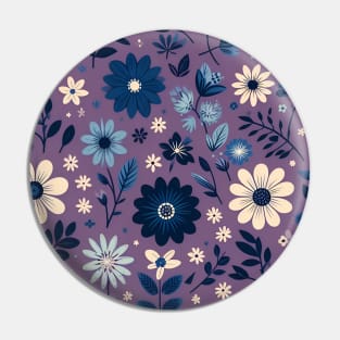 Purple Floral Pin