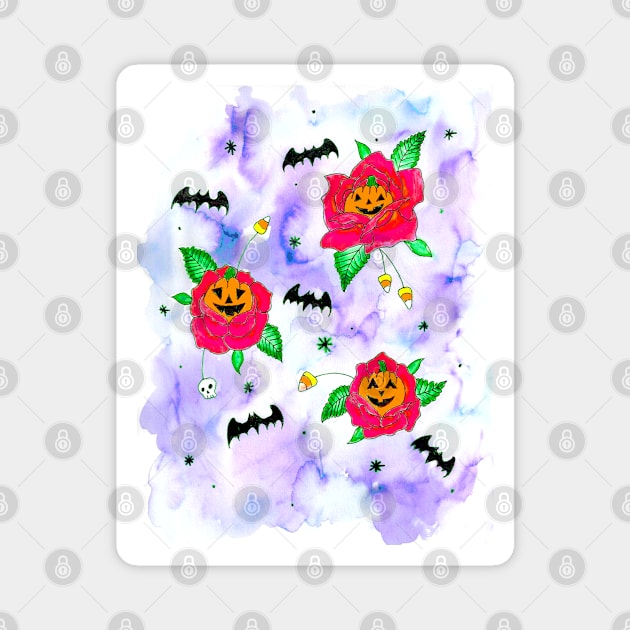 Halloween Pattern Magnet by Art of V. Cook