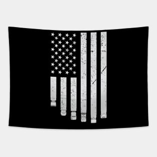 American Truck Driver USA Flag Tapestry