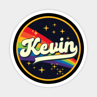 Kevin // Rainbow In Space Vintage Style Magnet