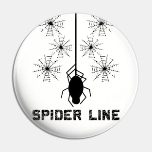 Black Spider Line Pin