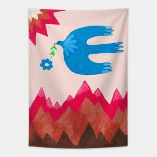 Peace bird and mountain Tapestry