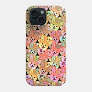 Multicolor Cardigan Corgi Face Pattern - version three Phone Case