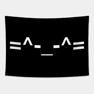 ASCII Cat (White) Tapestry