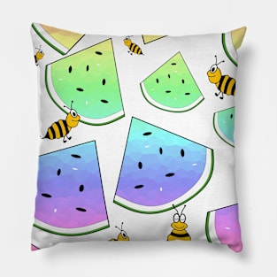 UNINVITED Picnic Guests Watermelon Pillow