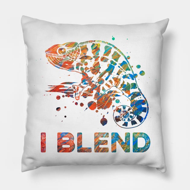 Chameleon - I Blend Pillow by theanimaldude