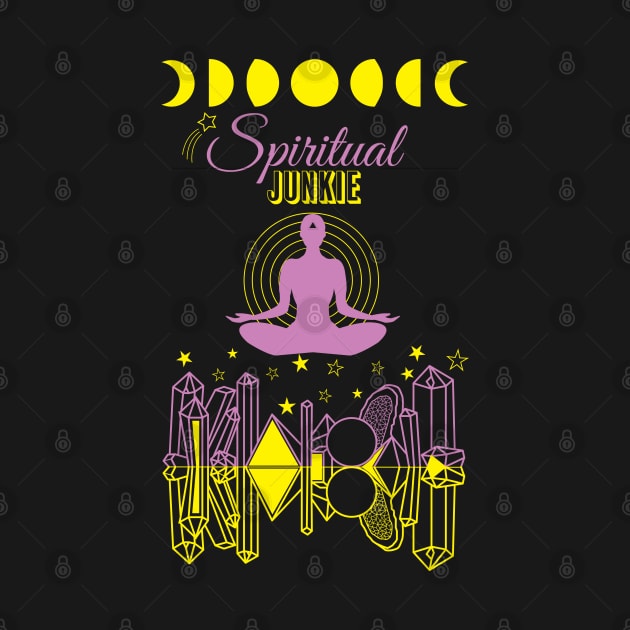 Spiritual Junkie Meditation by Cosmic Dust Art