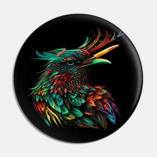 Legendary bird in explosion of colors Pin