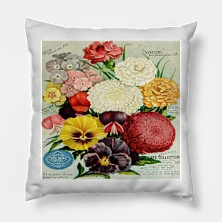 A. W. Livingston's Sons vintage flowers Pillow