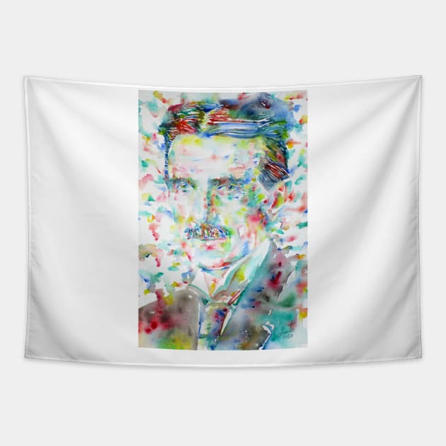 NIKOLA TESLA watercolor portrait .5 Tapestry by lautir