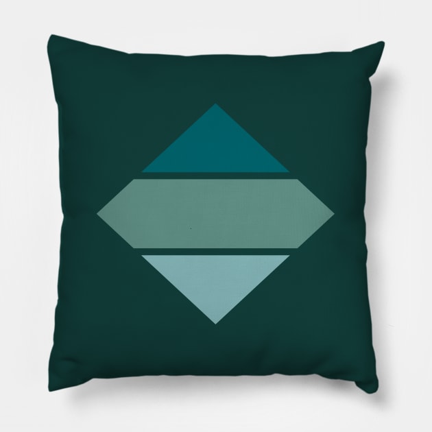 Green Basic Diamond Pillow by yayor