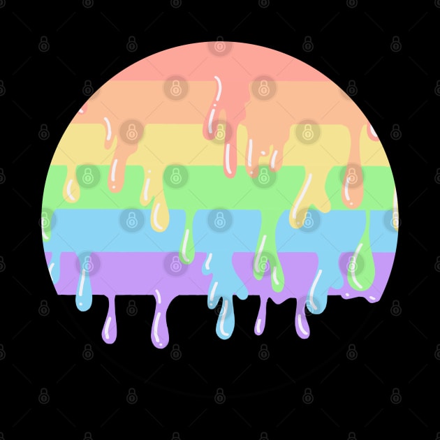 Pastel rainbow drip bubble by Pickle-Lily