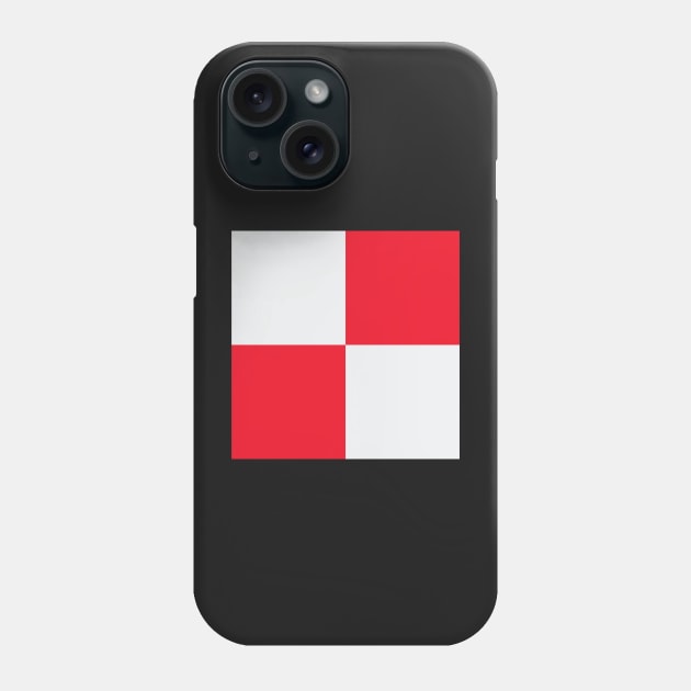 Co. Tyrone White and Red Checkered Fan Flag Phone Case by Culture-Factory