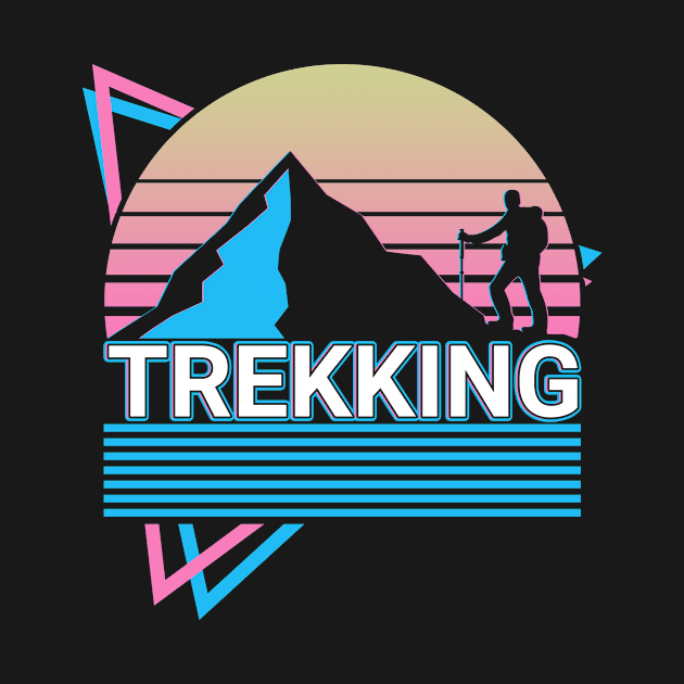 Trekking Trekker Trek Hiking Hiker Retro Gift by Alex21