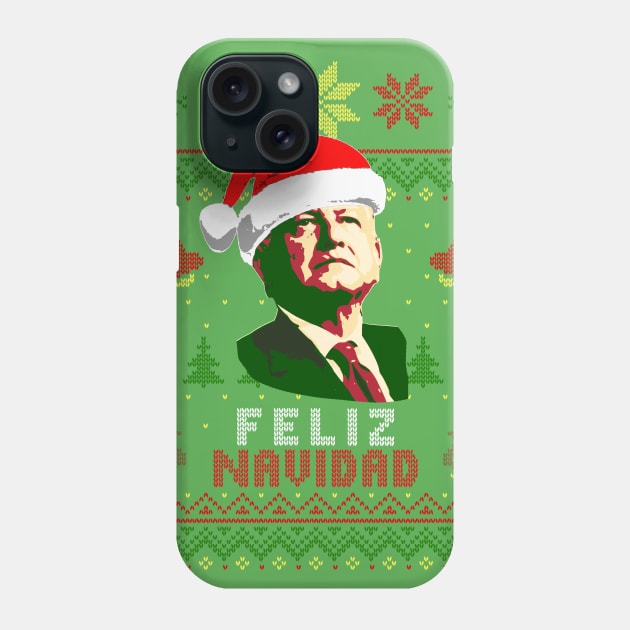 AMLO President Of Mexico Feliz Navidad Phone Case by Nerd_art