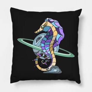 Space Seahorse Pillow