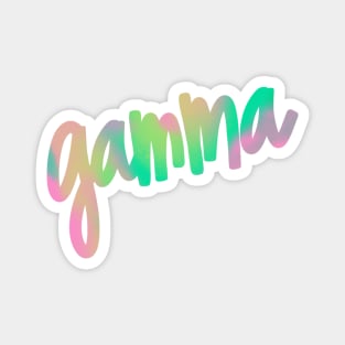 Greek Alphabet: gamma (pastels) Magnet