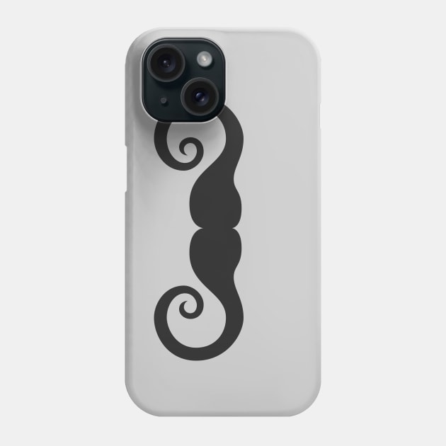 Curly Mustache Phone Case by Hanzo