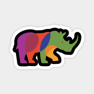 CVHS Multicolor rhino on back, CVHS logo on front Magnet