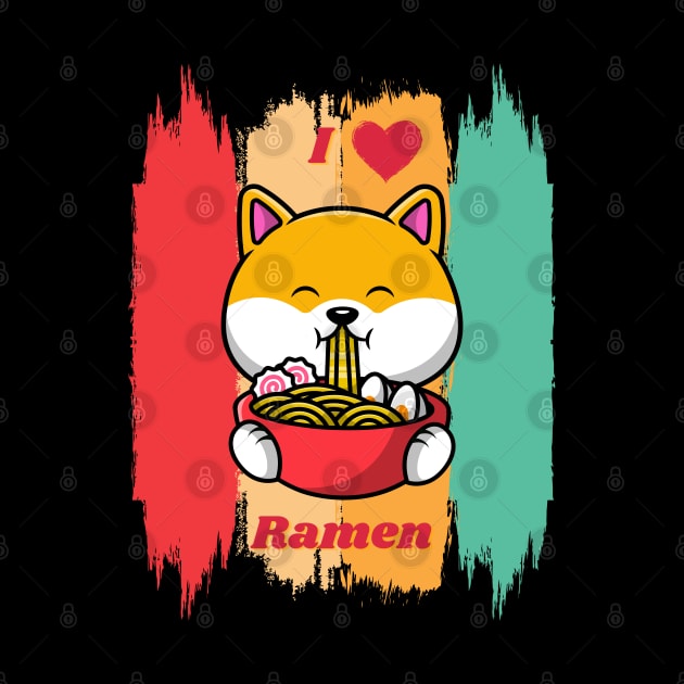 Dog Eating Ramen by RAMDesignsbyRoger