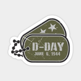 D-DAY, June 6, 1944 Dog Tag Magnet