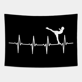 Figure Skating Ice Dancing Heartbeat Gift For Figure Skaters Tapestry