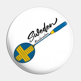 Sweden Flag of Badminton Racquet Racket Sports (Sweden) Flag Pin