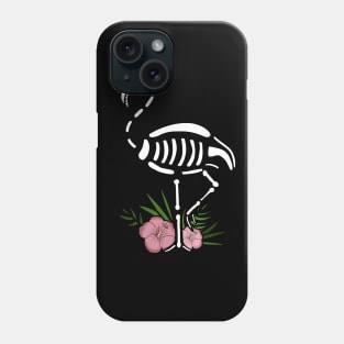 Cute Flamingo Skull Floral Tropical Phone Case