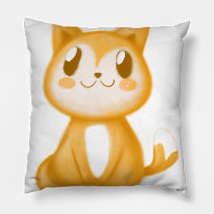 Cute Cat Drawing Pillow