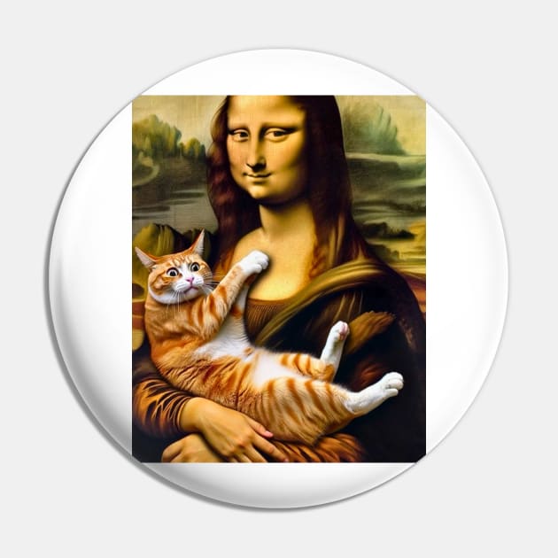 Mona Lisa's Feline Companion Pin by Bodega Cats of New York