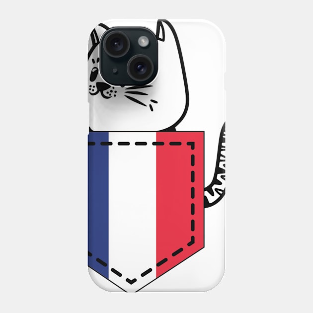 Patriotic Pocket Pussy - Cat Lover -  French Patriot Phone Case by PosterpartyCo