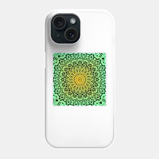 Jade Green Gradient Mandala Phone Case