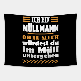 Müllmann Müllabfuhr stolzer Beruf Geschenkidee Tapestry