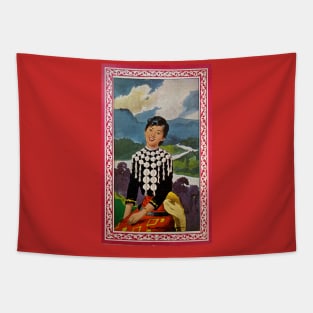 Kachin Lady (Vertical) Tapestry