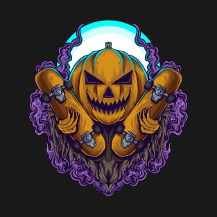 halloween Stickers t shirt design halloween pumpkin skateboard T-Shirt