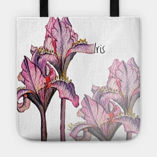 Iris Watercolor Flower Tote