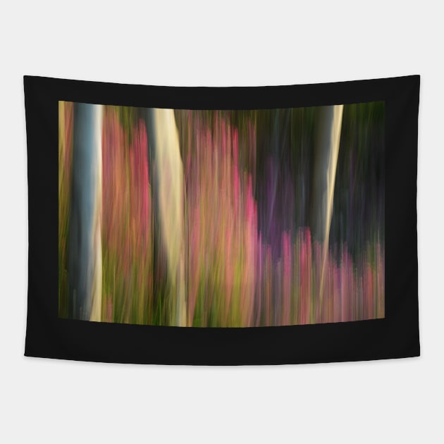 Forest Illusions- Aspens and Sweet Peas Tapestry by Whisperingpeaks