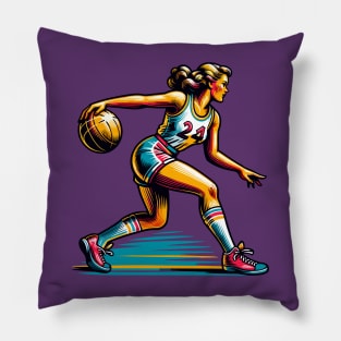 Female basketball player Pillow