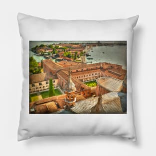 Venice. View from Church San Giorgio Maggiore Pillow