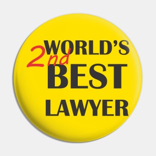 World's 2nd Best Lawyer Pin