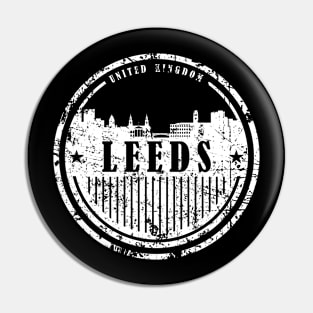 Leeds, United Kingdom White Skyline Pin