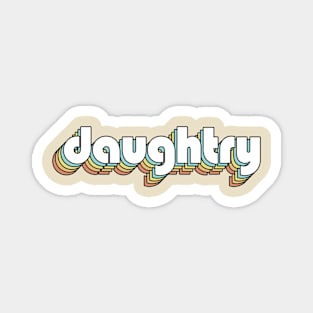 Daughtry - Retro Rainbow Typography Faded Style Magnet